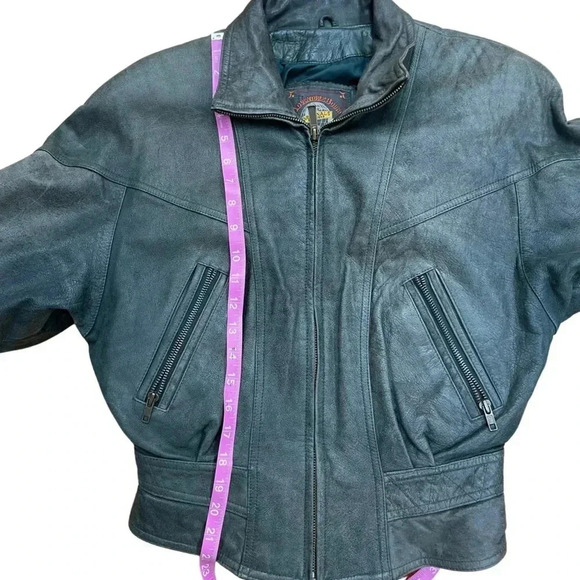 Wilsons XS 100% leather green/grey jacket/coat from AdventureBound. - Picture 5 of 7